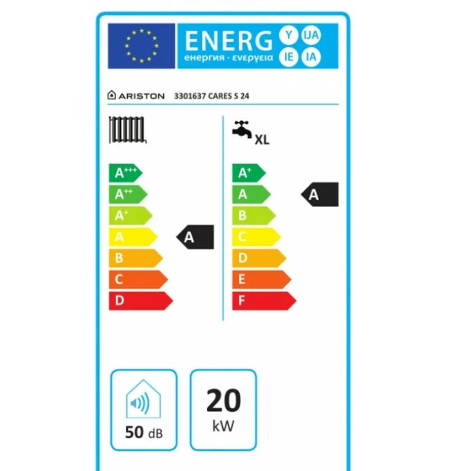 Kép 2/2 - Ariston Cares S 24 kondenzációs kombi kazán 3301637
