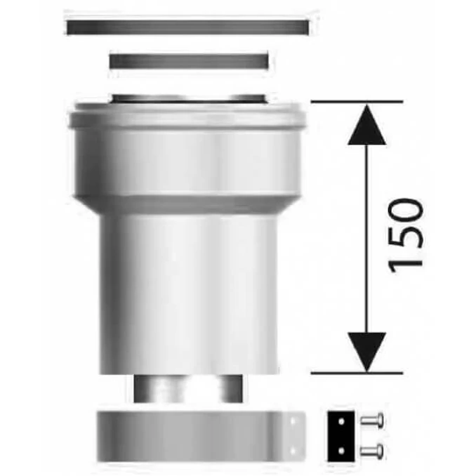 Ariston 80/125 koncentrikus kondenzációs indító idom 3318095